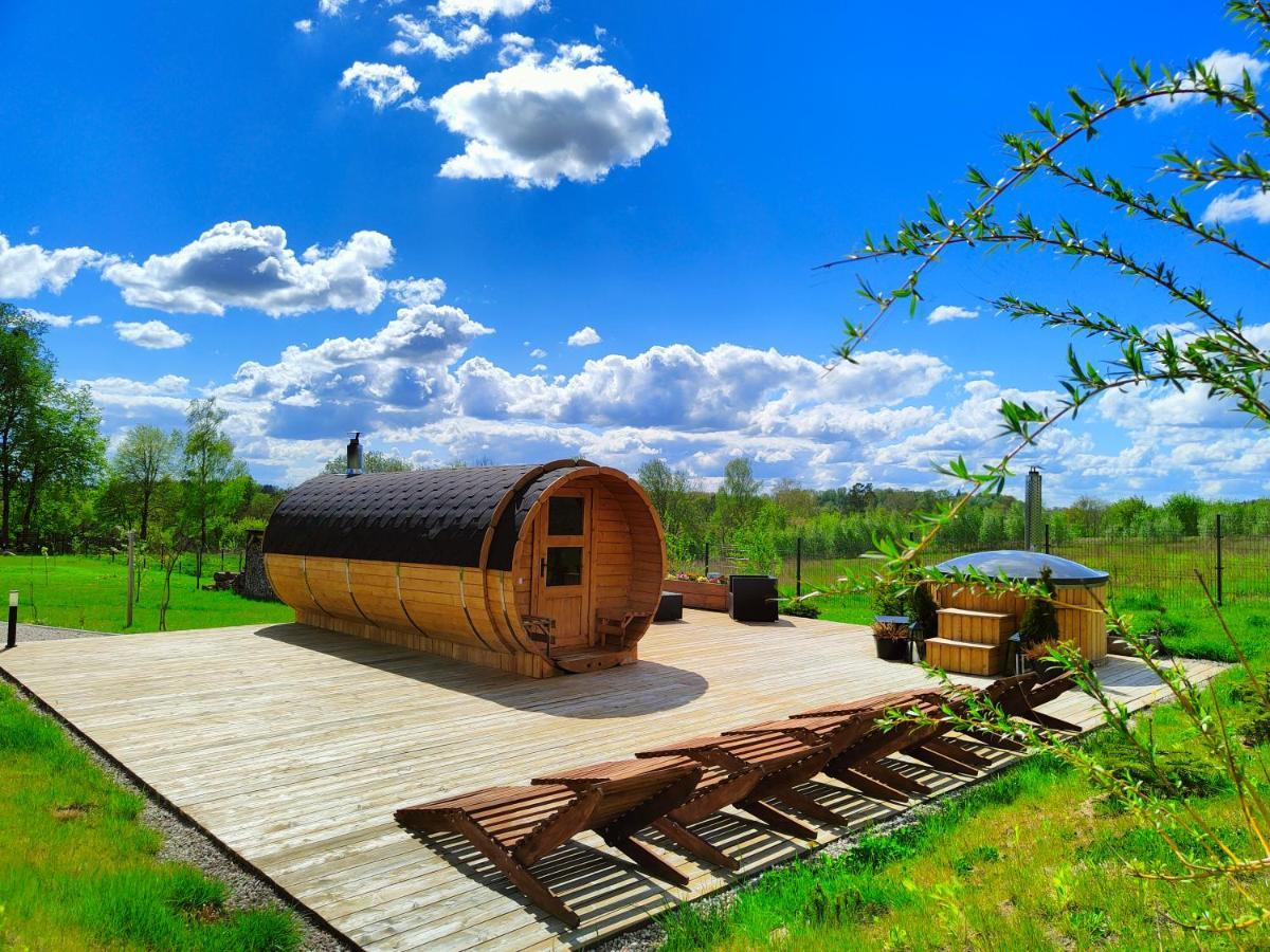 Masuria Resort Village, całoroczne domki z widokiem na jezioro, sauna i jacuzzi Zywki Zewnętrze zdjęcie